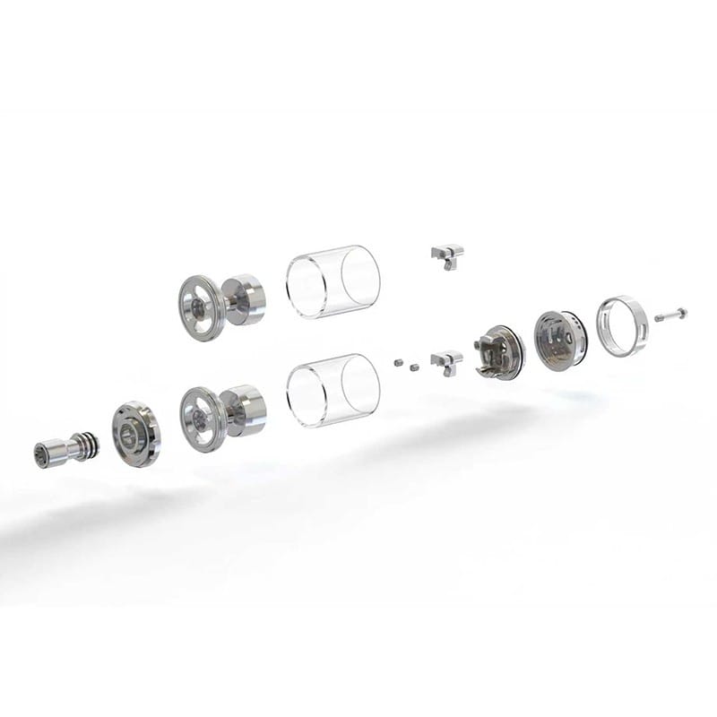 Auguse Seaman RTA 23mm - RDL & DL Rebuildable Tank (5ml) authentic-auguse-seaman-rta-rebuildable-tank-atomizer-silver-stainless-steel-glass-5ml-23mm-diameter-manufacturer